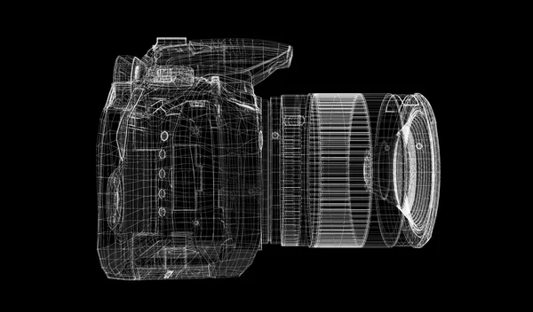 Черная цифровая камера — стоковое фото