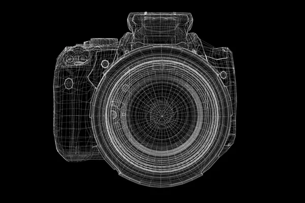 Schwarze Digitalkamera isoliert — Stockfoto