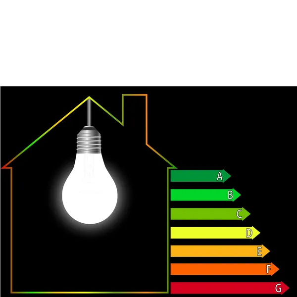 Buildings Energy Performance Scale — Stock Vector