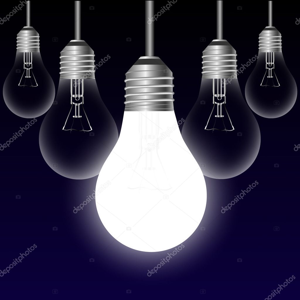Light bulb idea concept