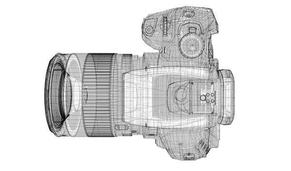 Zwarte digitale camera geïsoleerd — Stockfoto