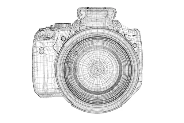 Svart digital kamera isolerade — Stockfoto