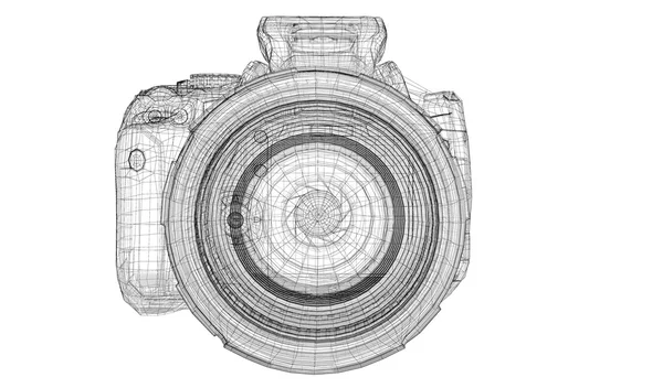 Schwarze Digitalkamera isoliert — Stockfoto