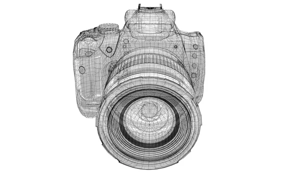 Câmera digital preto isolado — Fotografia de Stock