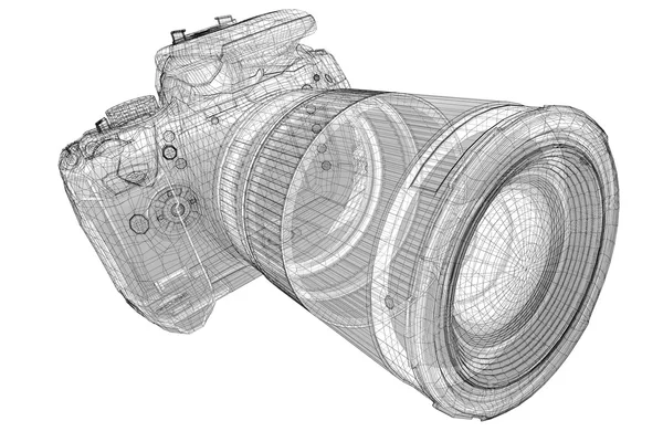 Černý Digitální fotoaparát, samostatný — Stock fotografie