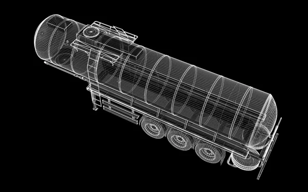 Tankbil isolerade — Stockfoto