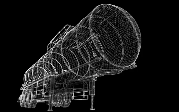 分離されたタンカー トラック — ストック写真
