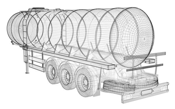 Camion cisterna isolato — Foto Stock