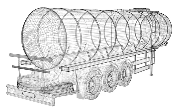 Camion cisterna isolato — Foto Stock