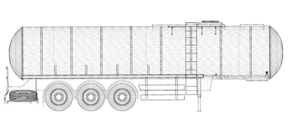 Tanklastzug isoliert — Stockfoto