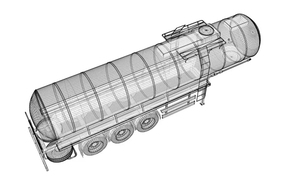 Tanker vrachtwagen geïsoleerd — Stockfoto