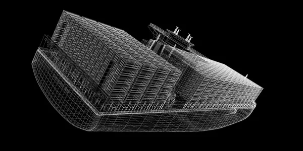 Embarcación de contenedores Carga — Foto de Stock