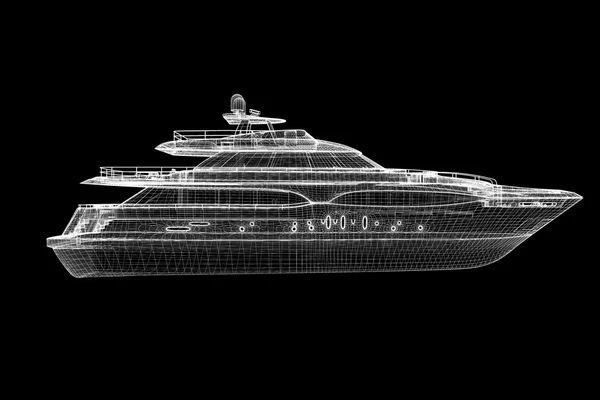 Luxury motor yacht — Stock Photo, Image
