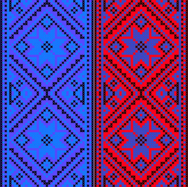 Embroidery.Ukrainian національним орнаментом — Stock Vector