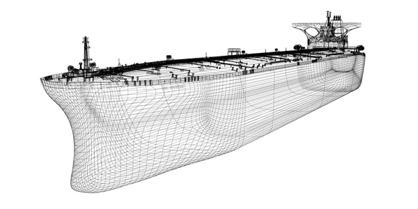 Tanker ruwe olie vervoerder schip — Stockfoto