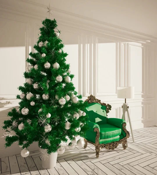 Kerstmis klassieke interieur — Stockfoto