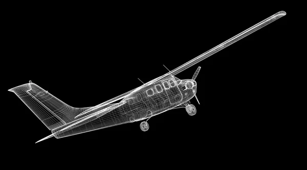 Αυλητής μικρό αεροπλάνο — Φωτογραφία Αρχείου