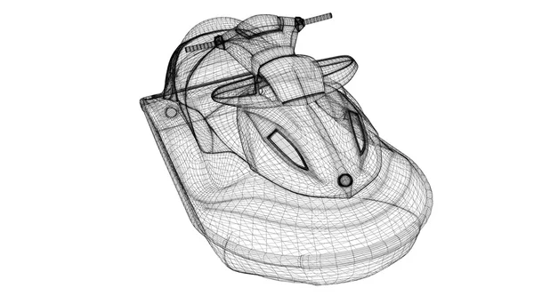 Izole jetski Önden Görünüm — Stok fotoğraf