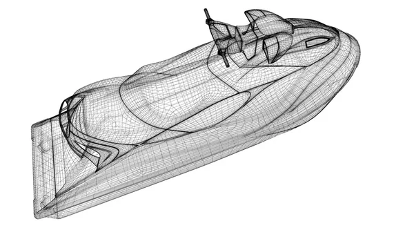 Jetski isolierte Frontansicht — Stockfoto