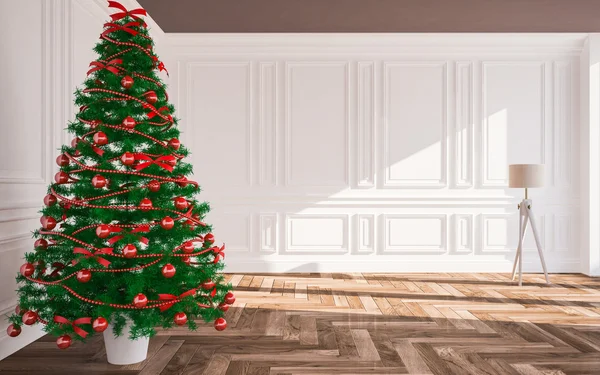 Kerstmis klassieke interieur — Stockfoto