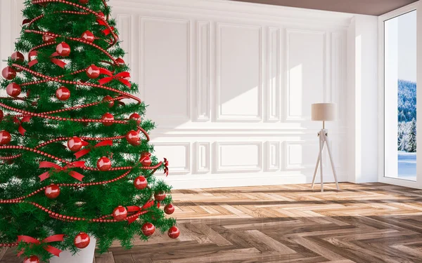 Kerstmis klassieke interieur — Stockfoto