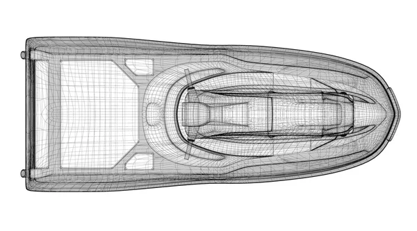 Jetski vista isolata — Foto Stock