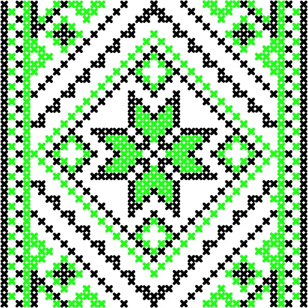 Embroidery.Ukrainian national ornament — Stock Vector