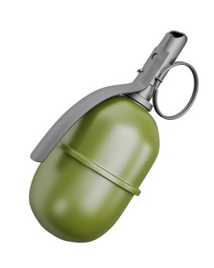 Beyaz arka planda izole edilmiş 3 boyutlu savaş bombası modeli