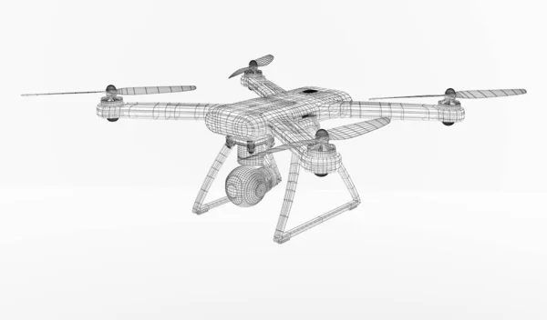 Rendering Drohnenmodell — Stockfoto