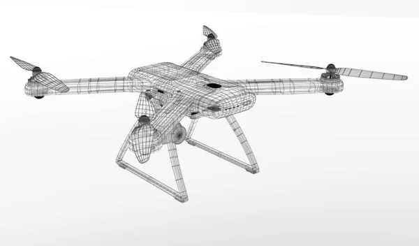 Modelo Dron Renderizado —  Fotos de Stock