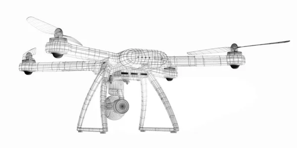 Modelo Drone Renderização — Fotografia de Stock