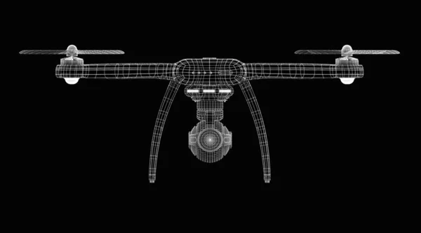 Model Drona Renderującego — Zdjęcie stockowe