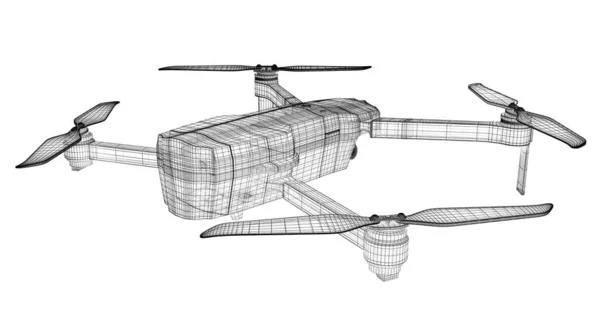 Vykreslování Dron Model — Stock fotografie