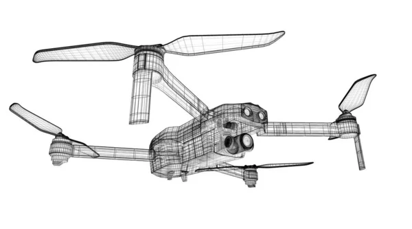 Modello Drone Rendering — Foto Stock