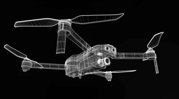 Rendering Drone Model — Stockfoto