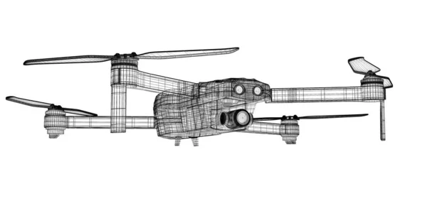 3D渲染无人机模型 — 图库照片