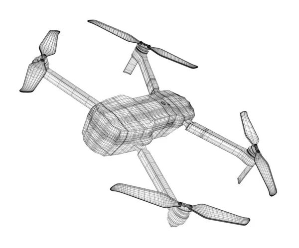 Modelo Drone Renderização — Fotografia de Stock