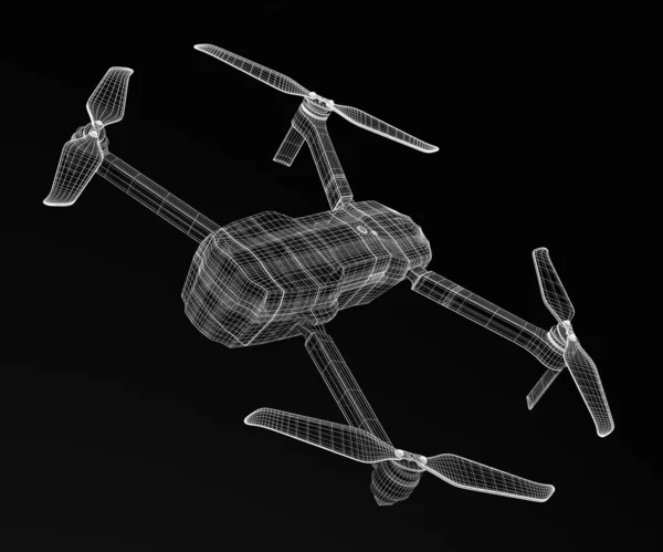 Modello Drone Rendering — Foto Stock