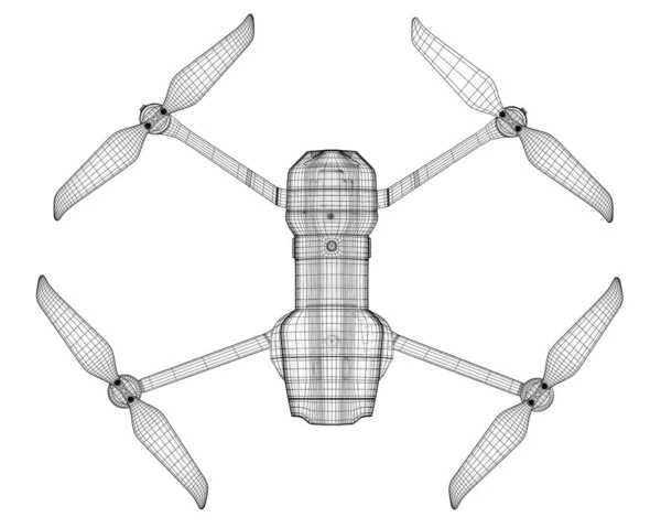 Modello Drone Rendering — Foto Stock
