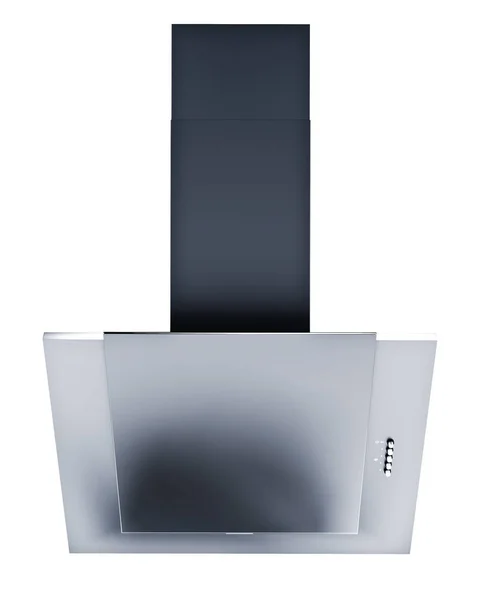 白い背景に隔離された黒いキッチンフードの3Dモデル — ストック写真