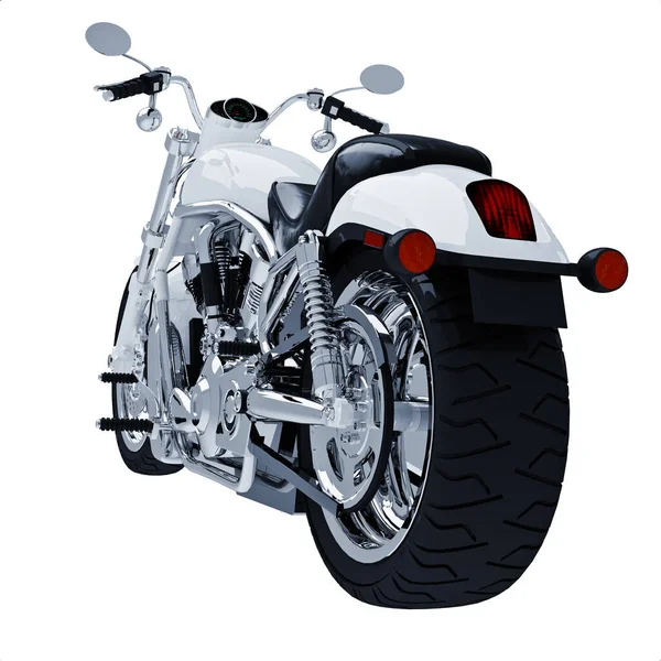 Мотоциклетний Подрібнювач Модель Ізольована Білому Тлі — стокове фото