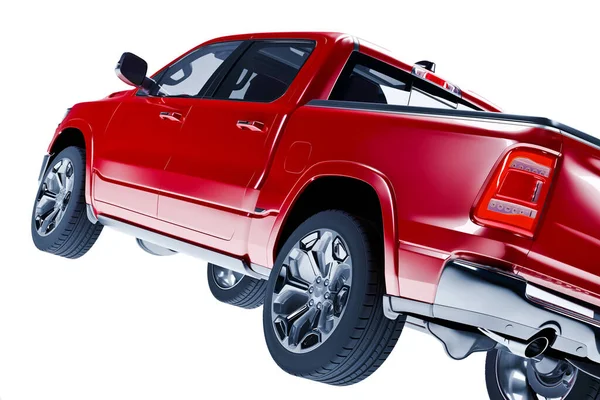 Pickup Lastbil Modell Isolerad Vit Bakgrund — Stockfoto