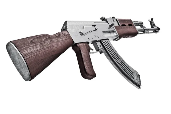 Modell Submachine Pistol Isolerad Vit Bakgrund — Stockfoto