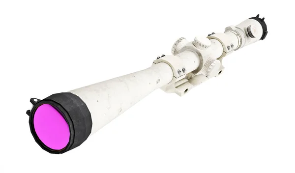 ホワイトバックグロに隔離された武器のための3Dモデル光サイト — ストック写真
