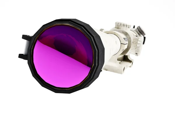 Модель Оптичного Прицілу Зброї Ізольовано Білому Фоні — стокове фото