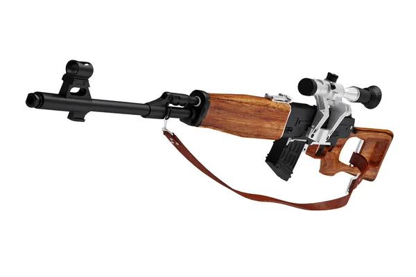 Modelo Rifle Francotirador Aislado Sobre Fondo Blanco —  Fotos de Stock