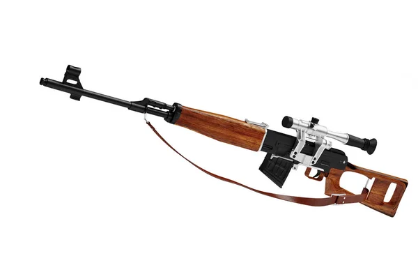 Modelo Rifle Francotirador Aislado Sobre Fondo Blanco —  Fotos de Stock