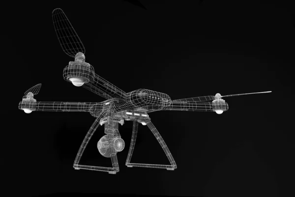 Modelo Dron Renderizado — Foto de Stock