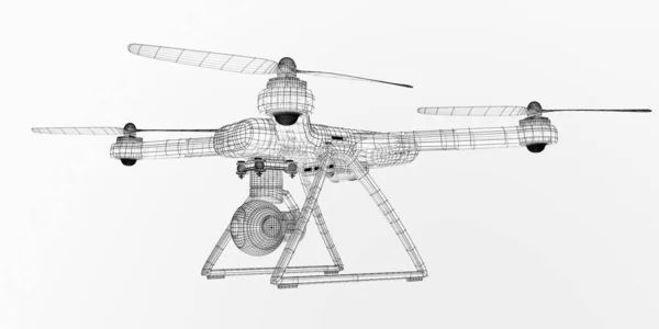 Modelo Dron Renderizado — Foto de Stock