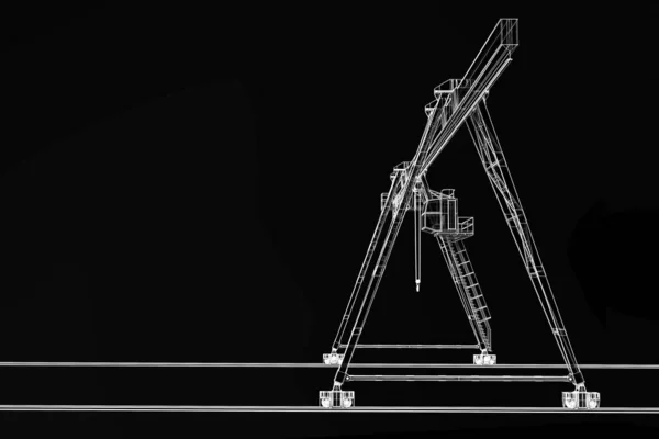 Озил Попробует Crane Модель Изолирована Белом Фоне — стоковое фото